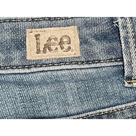 Lee Womens High Rise Relaxed Straight Leg Mom Instantly Slims Jeans Size 8 Short - Picture 9 of 9
